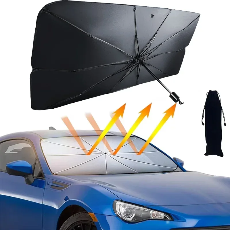 Automatic Car Sunshade - แผ่นบังแดดกระจกรถยนต์แบบพับได้ ร่มบังแดดหน้ารถ ป้องกันรังสียูวีและความร้อน พกพาสะดวก