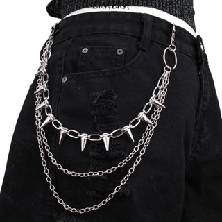 Car Accessories Gifts For Men - โซ่คาดเอวสไตล์ฮิปฮอป พังก์ร็อก เมทัล สำหรับกางเกง กระเป๋าเงิน ของตกแต่งกางเกงยีนส์
