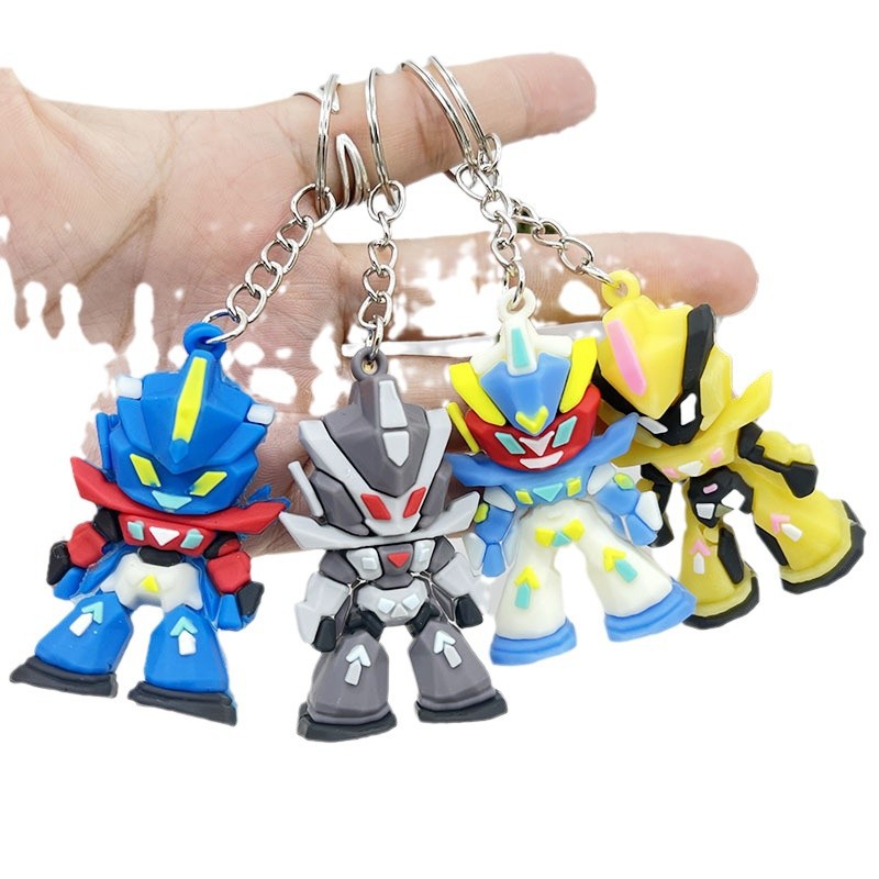 Car Accessories Gifts For Men - พวงกุญแจซิลิโคนกันดั้ม, พวงกุญแจรูปอนิเมะโมบิลสูทขนาดเล็ก, พวงกุญแจยางนุ่มทนทาน, เหมาะสำหรับรถยนต์, กระเป๋าเป้, กระเป๋า,