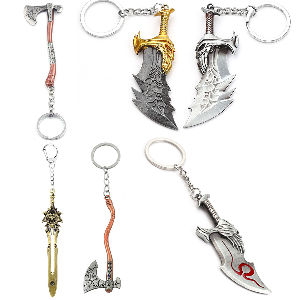 Car Accessories Gifts For Men - พวงกุญแจดาบของเครโทส God of War 4 ของตกแต่งสำหรับผู้ชายและผู้หญิง