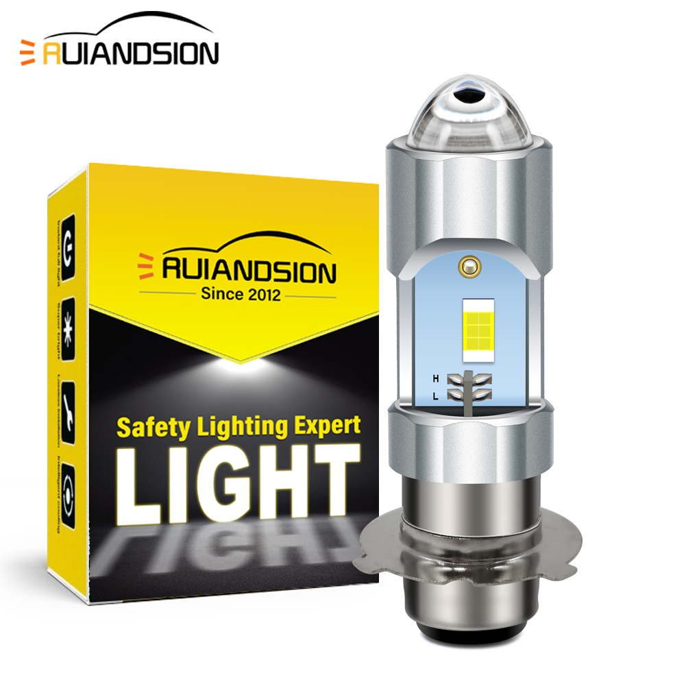 Car Accessories Xcent - Ruiandsion P15D-25-3 H6M LED รถจักรยานยนต์ไฟหน้าหลอดไฟ 3570