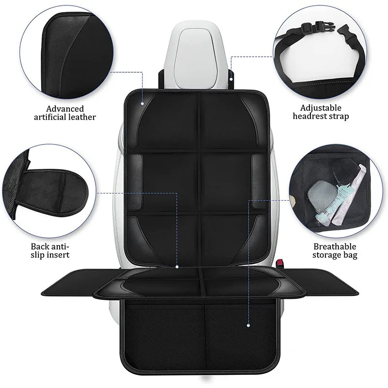 Car Accessories For Baby - สำหรับเทสลารุ่น 3 Y ผ้าคลุมเบาะรถยนต์สำหรับเด็กทารกเด็กหญิงเบาะหลังอ็อกซ์ฟอร์ดหนัง PU อุปกรณ์ป้องกันเสื่ออุปกรณ์เสริม