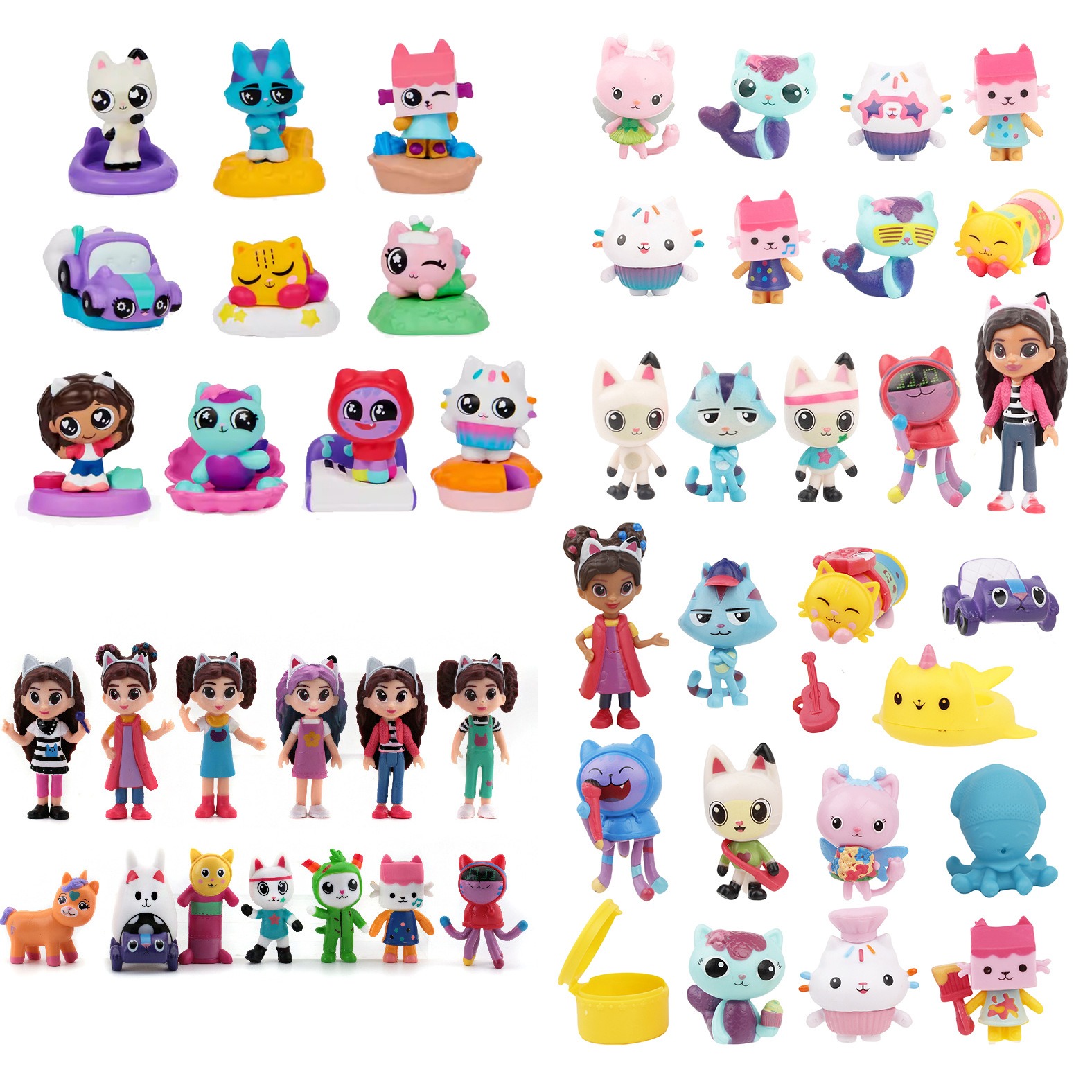 Car Accessories Walmart - 13 ชิ้น Gabby's Dollhouse Mini ตัวเลขกล่องตาบอดของเล่นตกแต่งรถ
