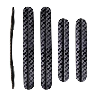 Car Accessories Quick Delivery - สติ๊กเกอร์กันรอยขอบประตูรถยนต์แบบสากล 4 ชิ้น ลายคาร์บอนไฟเบอร์ แถบป้องกันรอยขีดข่วน ขอบกันกระแทก