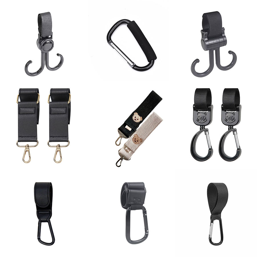 Car Accessories For Baby - ตะขอเกี่ยวรถเข็นเด็ก 1/2 ชิ้น กระเป๋าแขวนรถเข็นเด็ก ป้องกันการตกหล่น ที่เก็บของสำหรับเด็กหัดเดิน