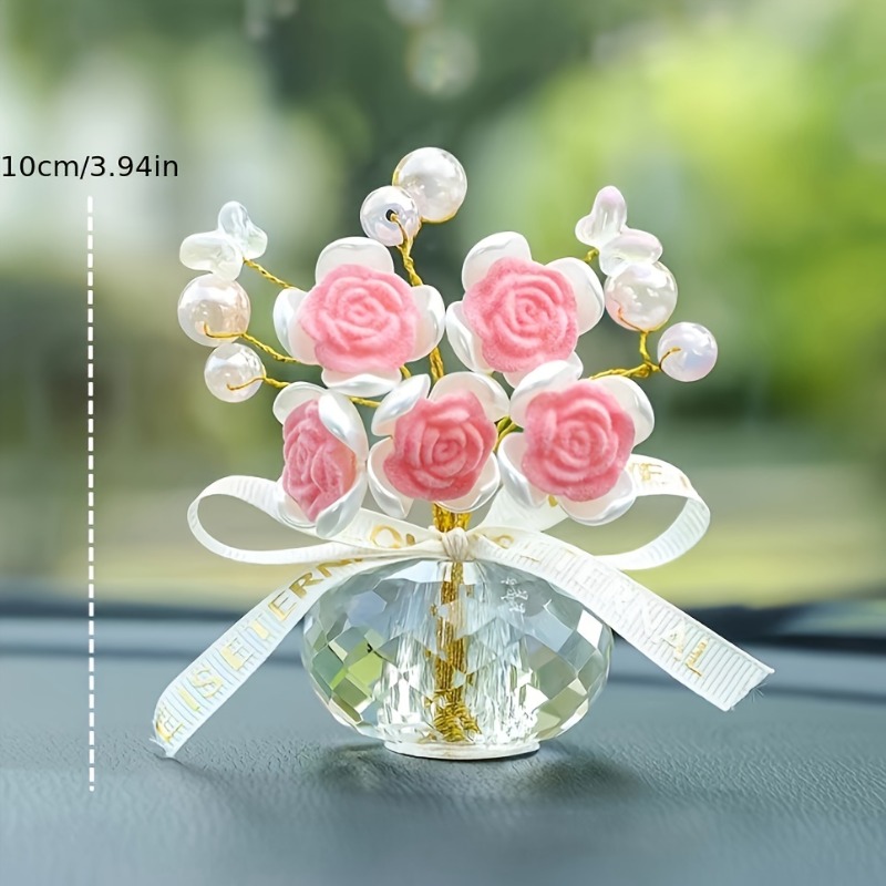 1PC แก้วคริสตัล Rose Dashboard - Car Accessories Walmart บทวิจารณ์และราคา