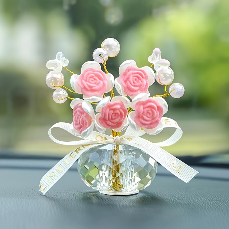 1PC แก้วคริสตัล Rose Dashboard - Car Accessories Walmart บทวิจารณ์และราคา