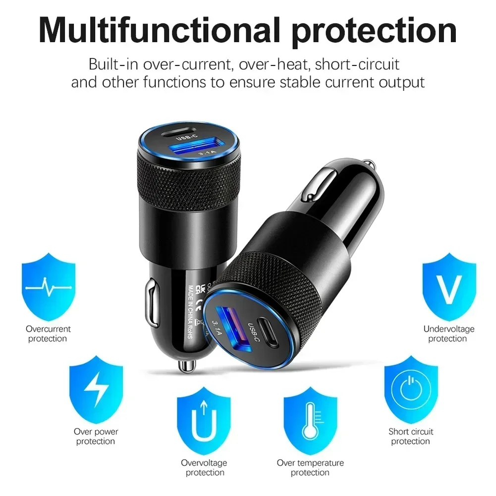 1PCS 65W USB Car Charger Quick - Car Accessories Quick Delivery บทวิจารณ์และราคา